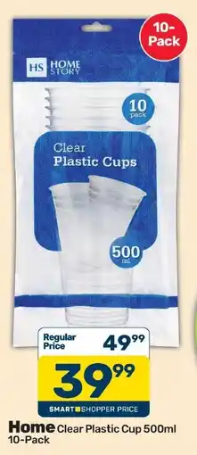 Pick n Pay Hypermarket Home Clear Plastic Cup 500ml offer
