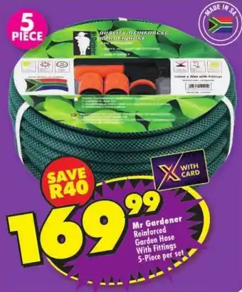 Mr Gardener Reinforced Garden Hose With Fittings