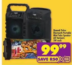 Shoprite Xceed Pulse Bluetooth Portable Mini Tube Speaker offer