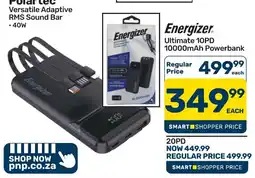 Pick n Pay Hypermarket Energizer Ultimate 10PD 10000mAh Powerbank offer