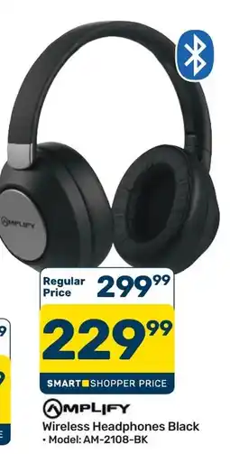 Pick n Pay Hypermarket AMPLIFY Wireless Headphones Black offer
