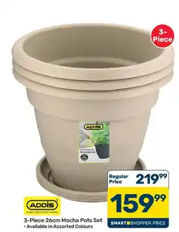 Pick n Pay Hypermarket ADDIS 3-Piece 26cm Mocha Pots Set Assorted offer