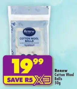 Shoprite Renew Cotton Wool Balls offer