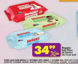 Shoprite Huggies Baby Wipes offer