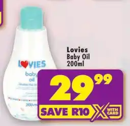Shoprite Lovies Baby Oil offer