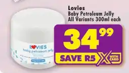 Shoprite Lovies baby petroleum jelly offer