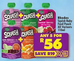 Shoprite Rhodes Squish Baby Food Pouch offer