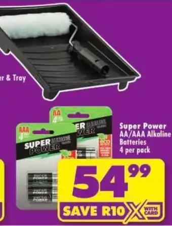 Shoprite Super Power AA/AAA Alkaline Batteries offer