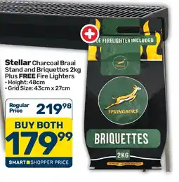 Pick n Pay Hypermarket Stellar Charcoal Braai Stand and Briquettes offer