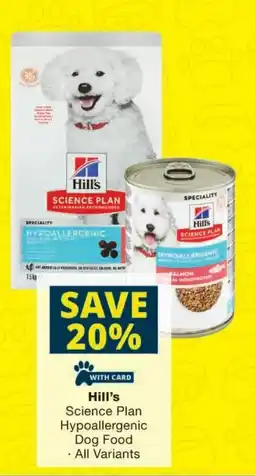 Checkers Hill's Science Plan Hypoallergenic Dog Food offer