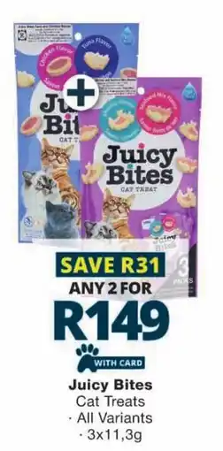 Checkers Juicy Bites Cat Treats offer