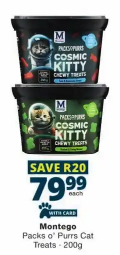 Checkers Montego Packs o' Purrs Cat Treats offer