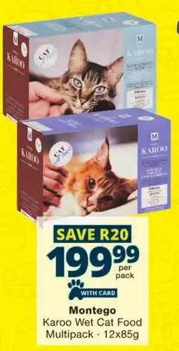 Checkers Montego Karoo Wet Cat Food offer