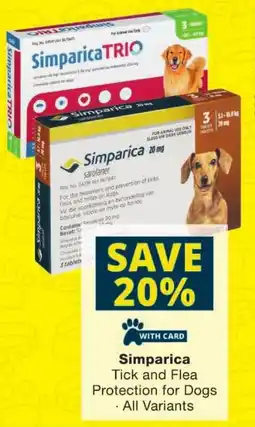 Checkers Simparica Tick and Flea Protection for Dogs offer