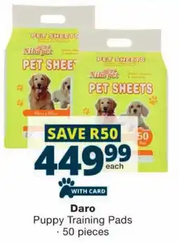 Checkers Daro Puppy Training Pads offer