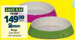 Checkers Rogz Cat Bowl offer