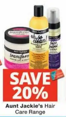 Checkers Aunt Jackie's Hair Care Range offer
