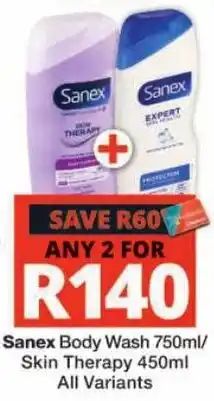 Checkers Sanex Body Wash offer