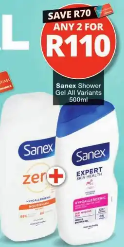 Checkers Sanex Shower Gel All Variants offer