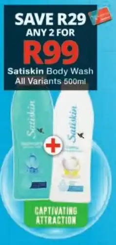 Checkers Satiskin Body Wash offer