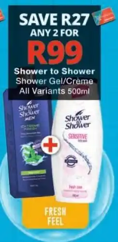 Checkers Shower to Shower Shower Gel/Crème offer
