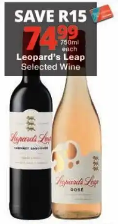 Checkers Leopard's Leap Selected Wine offer