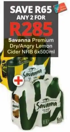 Checkers Savanna Premium Dry/Angry Lemon Cider offer