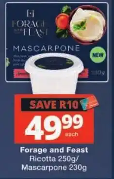 Checkers Forage and Feast Mascarpone offer