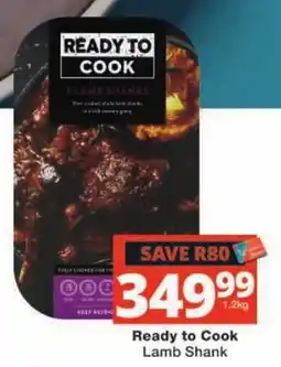 Checkers Ready to Cook Lamb Shank offer
