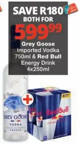 Checkers Grey Goose Imported Vodka & Red Bull Energy Drink offer