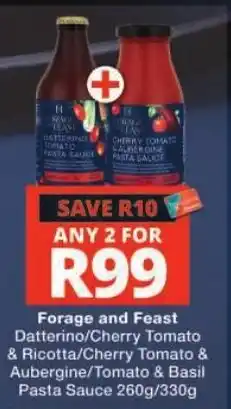Checkers Forage and Feast Pasta Sauce offer
