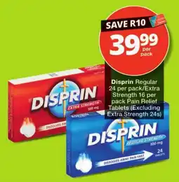 Checkers Disprin Regular/Extra Strength Pain Relief Tablets offer