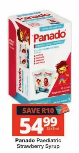 Checkers Panado Paediatric Strawberry Syrup offer