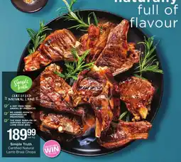 Checkers Simple Truth Certified Natural Lamb Braai Chops offer