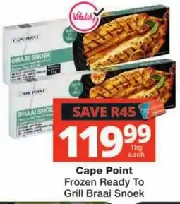 Checkers Cape Point Frozen Ready To Grill Braai Snoek offer