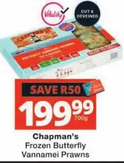 Checkers Chapman's Frozen Butterfly Vannamei Prawns offer