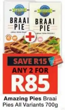 Checkers Amazing Pies Braai Pie offer