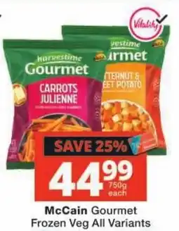Checkers McCain Gourmet Frozen Veg All Variants offer