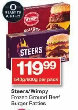 Checkers Steers/Wimpy Frozen Ground Beef Burger Patties offer