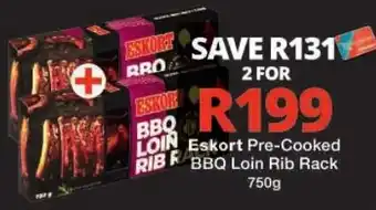 Eskort Pre-Cooked BBQ Loin Rib Rack