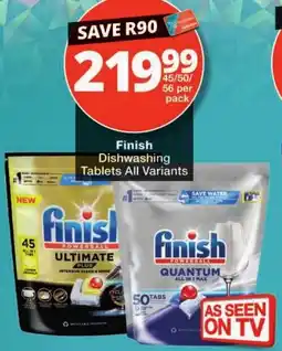 Checkers Finish Dishwashing Tablets All Variants offer