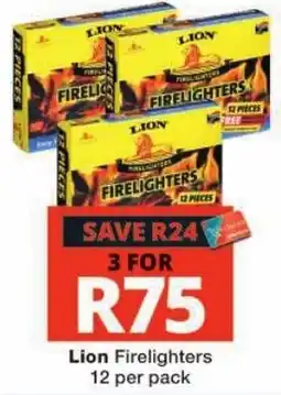 Checkers Lion Firelighters offer