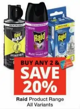 Checkers Raid Product Range offer