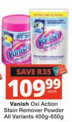 Checkers Vanish Oxi Action Stain Remover Powder offer
