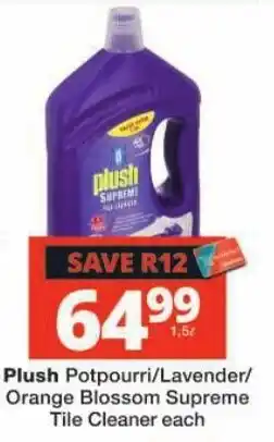 Checkers Plush Potpourri/Lavender/Orange Blossom Supreme Tile Cleaner offer
