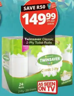Checkers Twinsaver Classic 2-Ply Toilet Rolls offer