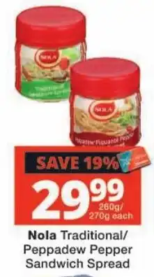 Checkers Nola Traditional/Peppadew Pepper Sandwich Spread offer
