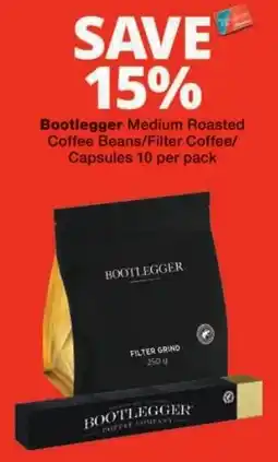 Checkers Bootlegger Medium Roasted Coffee Beans/Filter Coffee/Capsules offer
