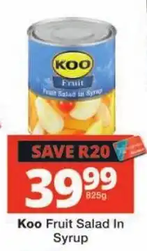 Checkers Koo Fruit Salad In Syrup offer