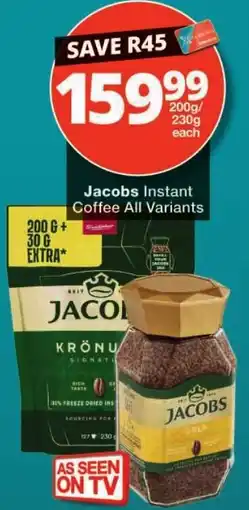 Checkers Jacobs Instant Coffee All Variants offer